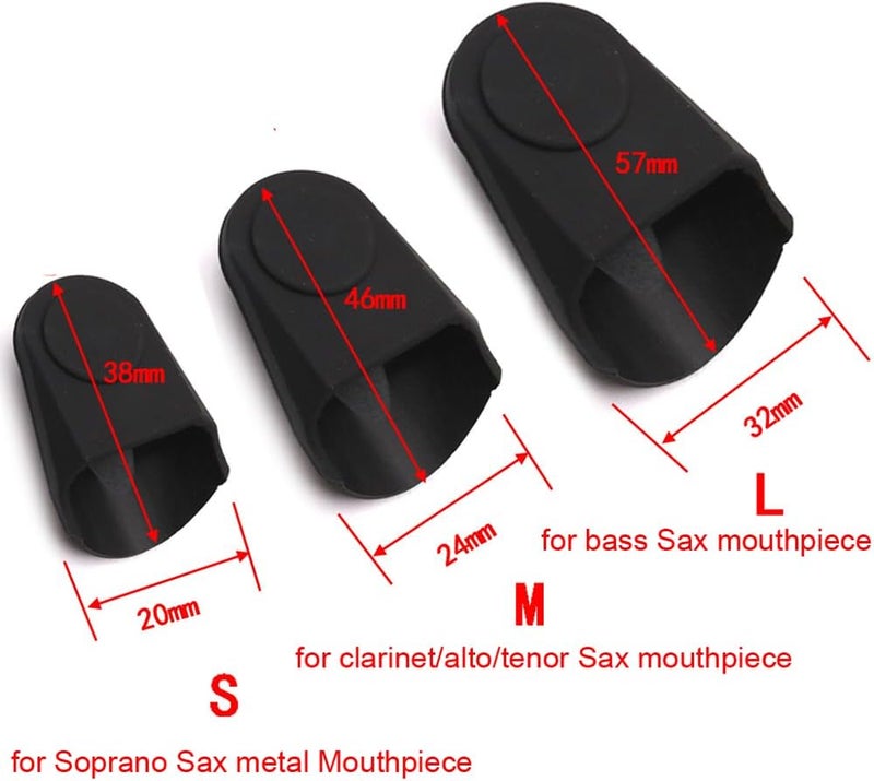 Fengtaike Saxophone Mouthpiece Protector, Silicone Cap Cover, Black (Bass Sax) - Image 5